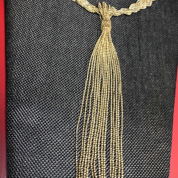 Vintage Art Deco Gold Tone Chain With Tassel - Picture 4 of 8